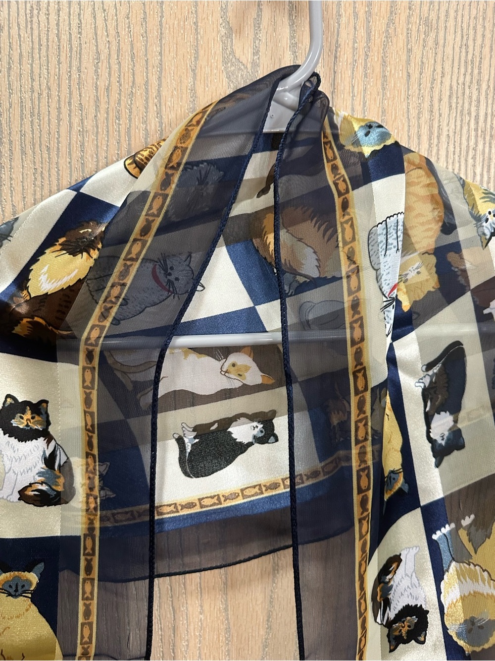 Cat Themed Sheer Scarf - Picture 5 of 7
